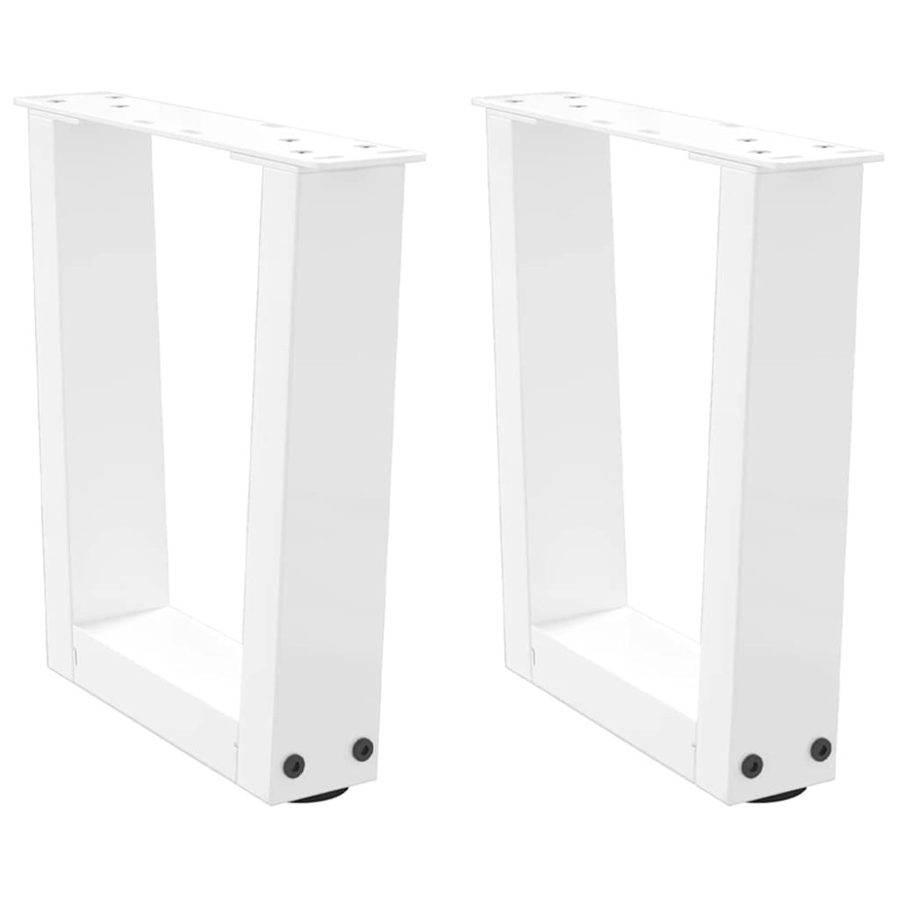 Produktbild för Soffbordsben V-formade 2 st vita 30x(30-31,3) cm stål