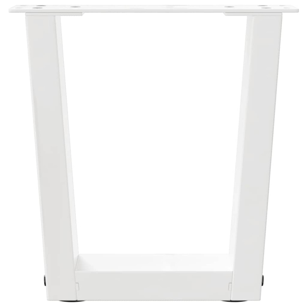Produktbild för Soffbordsben V-formade 2 st vita 30x(30-31,3) cm stål