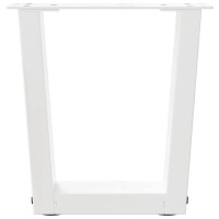 Produktbild för Soffbordsben V-formade 2 st vita 30x(30-31,3) cm stål