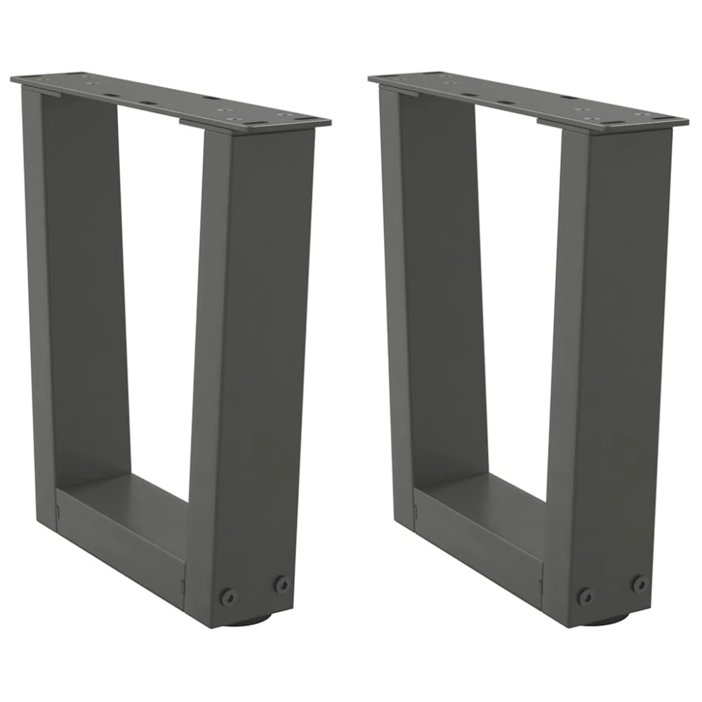 Produktbild för Soffbordsben V-formade 2 st antracit 30x(30-31,3) cm stål