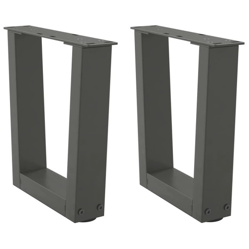vidaXL Soffbordsben V-formade 2 st antracit 30x(30-31,3) cm stål