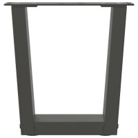 Produktbild för Soffbordsben V-formade 2 st antracit 30x(30-31,3) cm stål