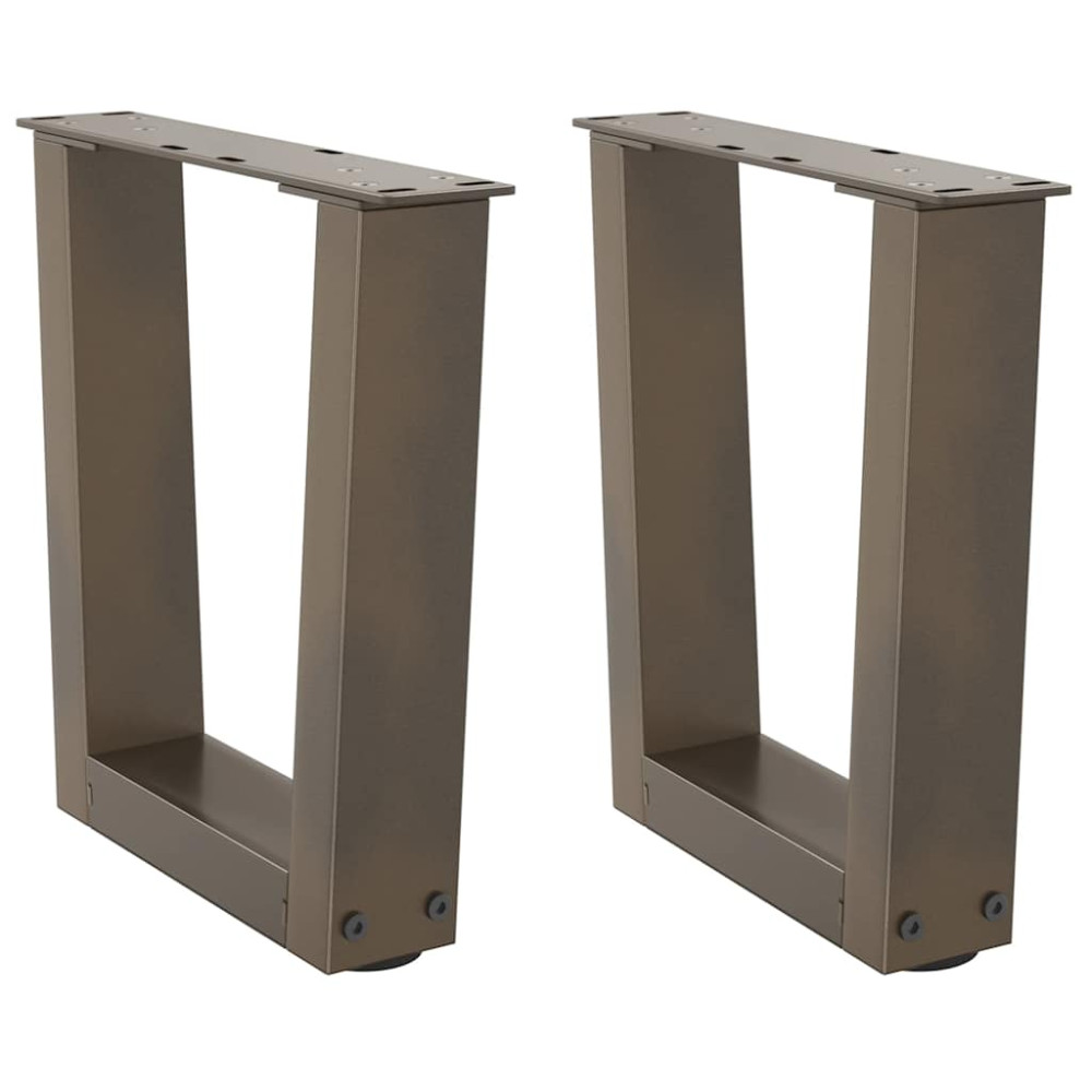 Produktbild för Soffbordsben V-formade 2 st naturstål 30x(30-31,3) cm stål