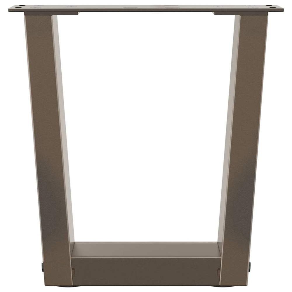 Produktbild för Soffbordsben V-formade 2 st naturstål 30x(30-31,3) cm stål