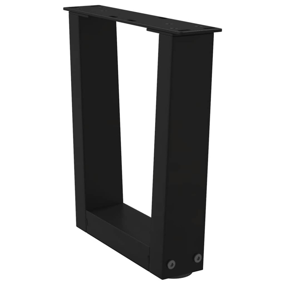 Produktbild för Soffbordsben V-formade 2 st svarta 40x(30-31,3) cm stål