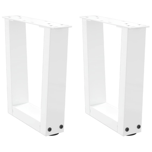 vidaXL Soffbordsben V-formade 2 st vita 40x(30-31,3) cm stål