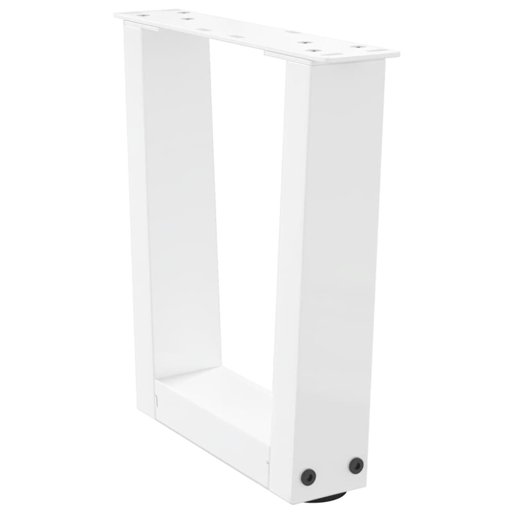 Produktbild för Soffbordsben V-formade 2 st vita 40x(30-31,3) cm stål