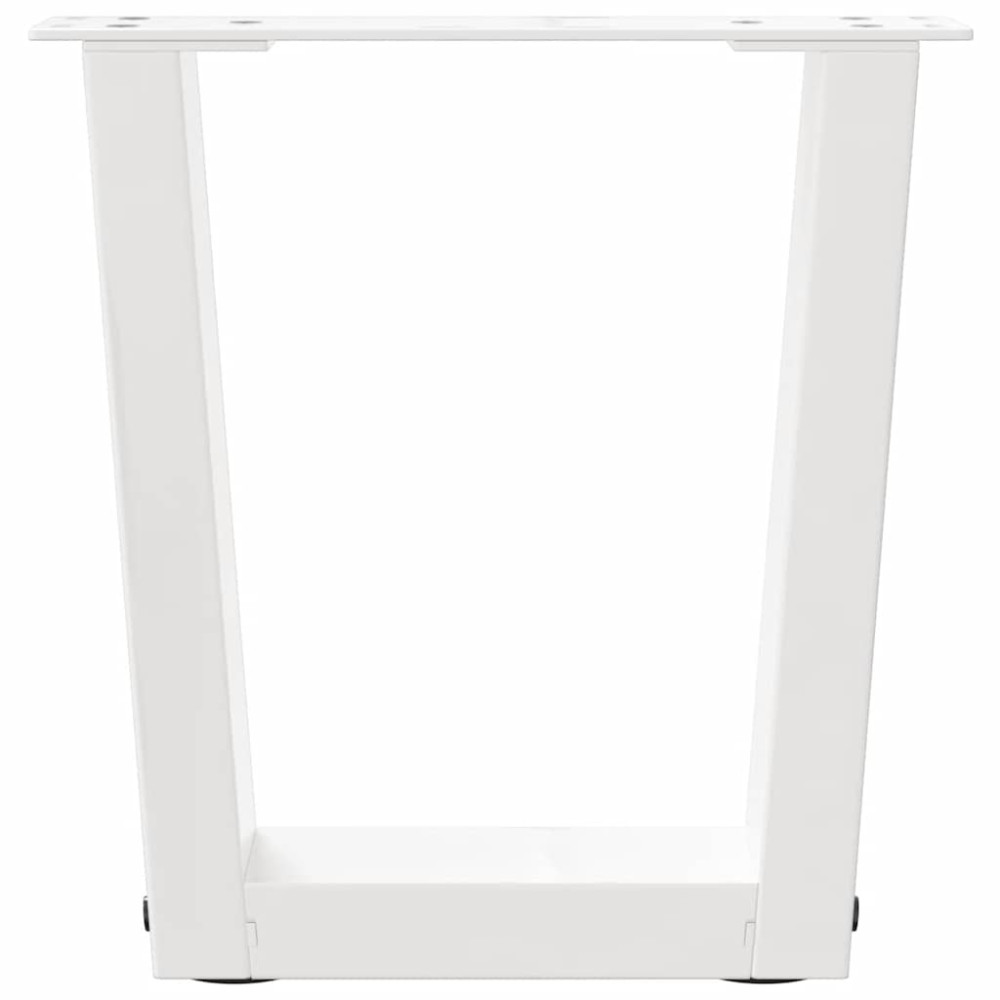 Produktbild för Soffbordsben V-formade 2 st vita 40x(30-31,3) cm stål