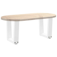 Produktbild för Soffbordsben V-formade 2 st vita 40x(30-31,3) cm stål