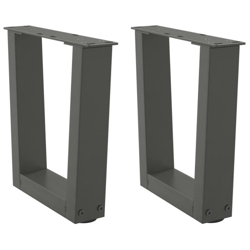 vidaXL Soffbordsben V-formade 2 st antracit 40x(30-31,3) cm stål