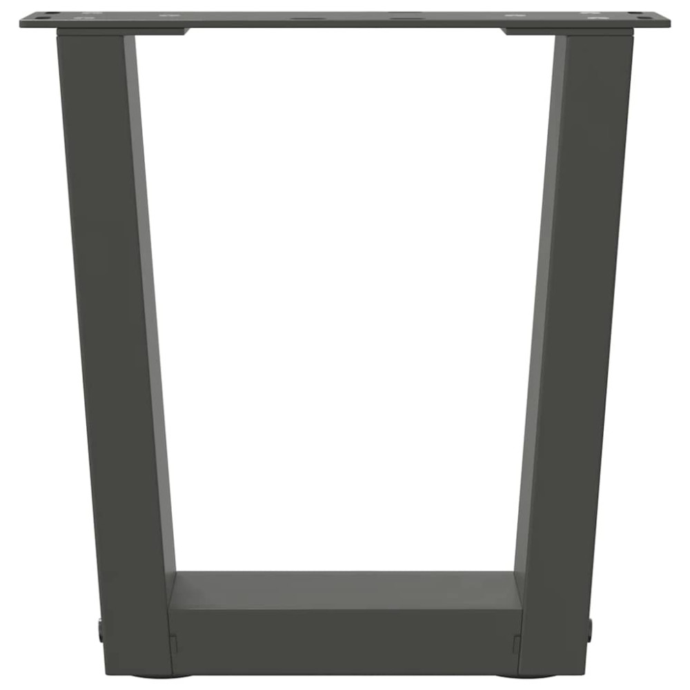 Produktbild för Soffbordsben V-formade 2 st antracit 40x(30-31,3) cm stål