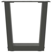Produktbild för Soffbordsben V-formade 2 st antracit 40x(30-31,3) cm stål
