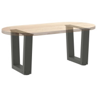 Produktbild för Soffbordsben V-formade 2 st antracit 40x(30-31,3) cm stål