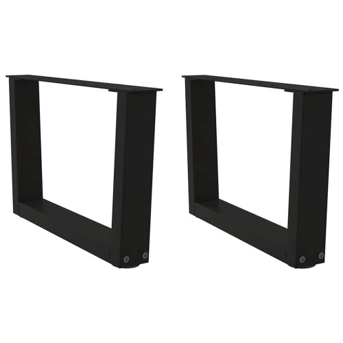 vidaXL Soffbordsben V-formade 2 st svarta 50x(30-31,3) cm stål