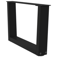 Produktbild för Soffbordsben V-formade 2 st svarta 50x(30-31,3) cm stål