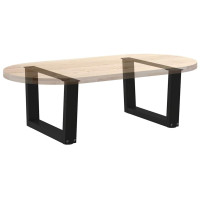 Produktbild för Soffbordsben V-formade 2 st svarta 50x(30-31,3) cm stål