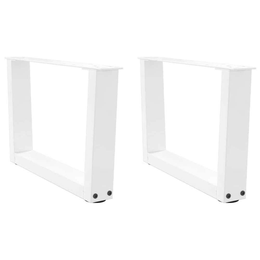 Produktbild för Soffbordsben V-formade 2 st vita 50x(30-31,3) cm stål