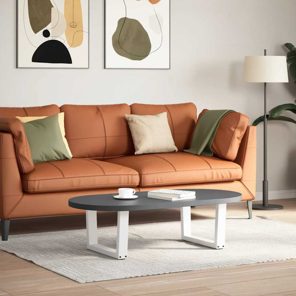Produktbild för Soffbordsben V-formade 2 st vita 50x(30-31,3) cm stål