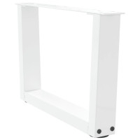 Produktbild för Soffbordsben V-formade 2 st vita 50x(30-31,3) cm stål