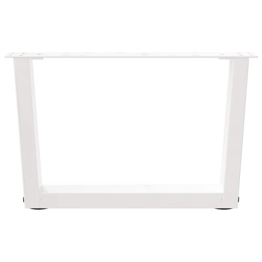 Produktbild för Soffbordsben V-formade 2 st vita 50x(30-31,3) cm stål