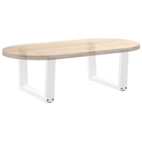 Produktbild för Soffbordsben V-formade 2 st vita 50x(30-31,3) cm stål