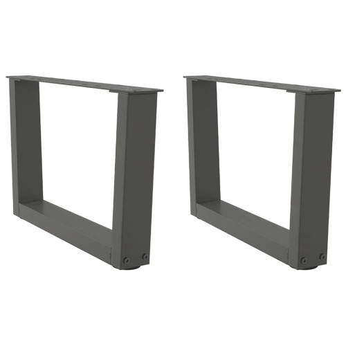 vidaXL Soffbordsben V-formade 2 st antracit 50x(30-31,3) cm stål