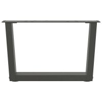 Produktbild för Soffbordsben V-formade 2 st antracit 50x(30-31,3) cm stål