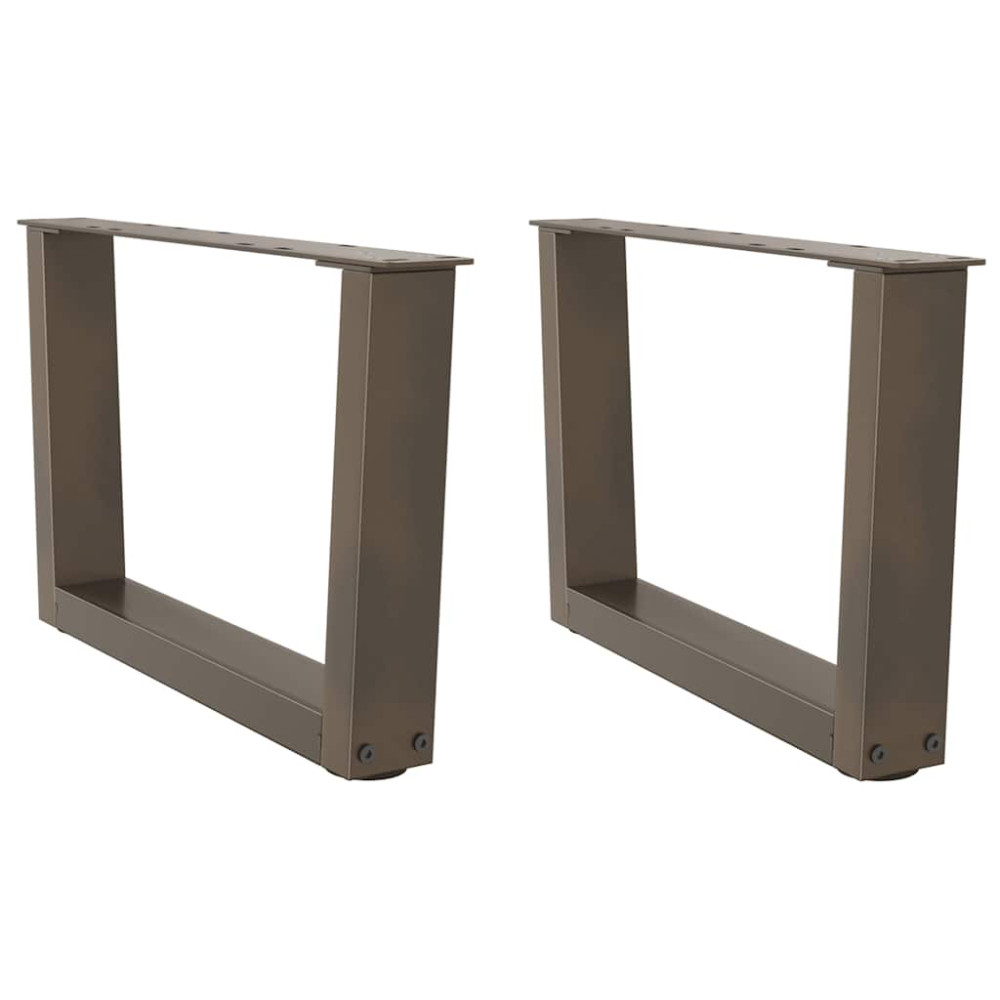 Produktbild för Soffbordsben V-formade 2 st naturstål 50x(30-31,3) cm stål