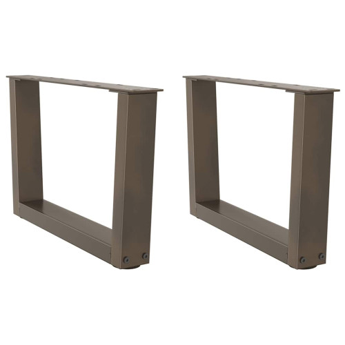 vidaXL Soffbordsben V-formade 2 st naturstål 50x(30-31,3) cm stål