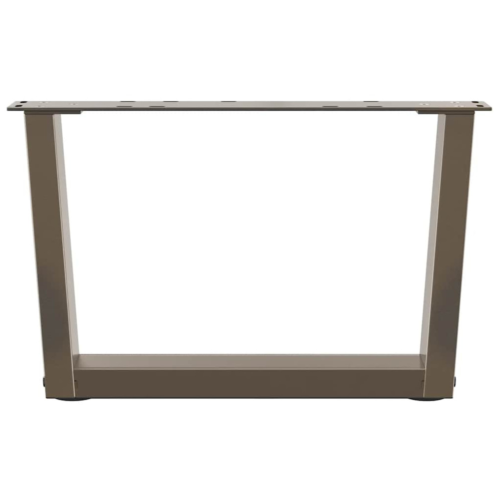 Produktbild för Soffbordsben V-formade 2 st naturstål 50x(30-31,3) cm stål