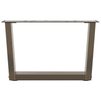Produktbild för Soffbordsben V-formade 2 st naturstål 50x(30-31,3) cm stål