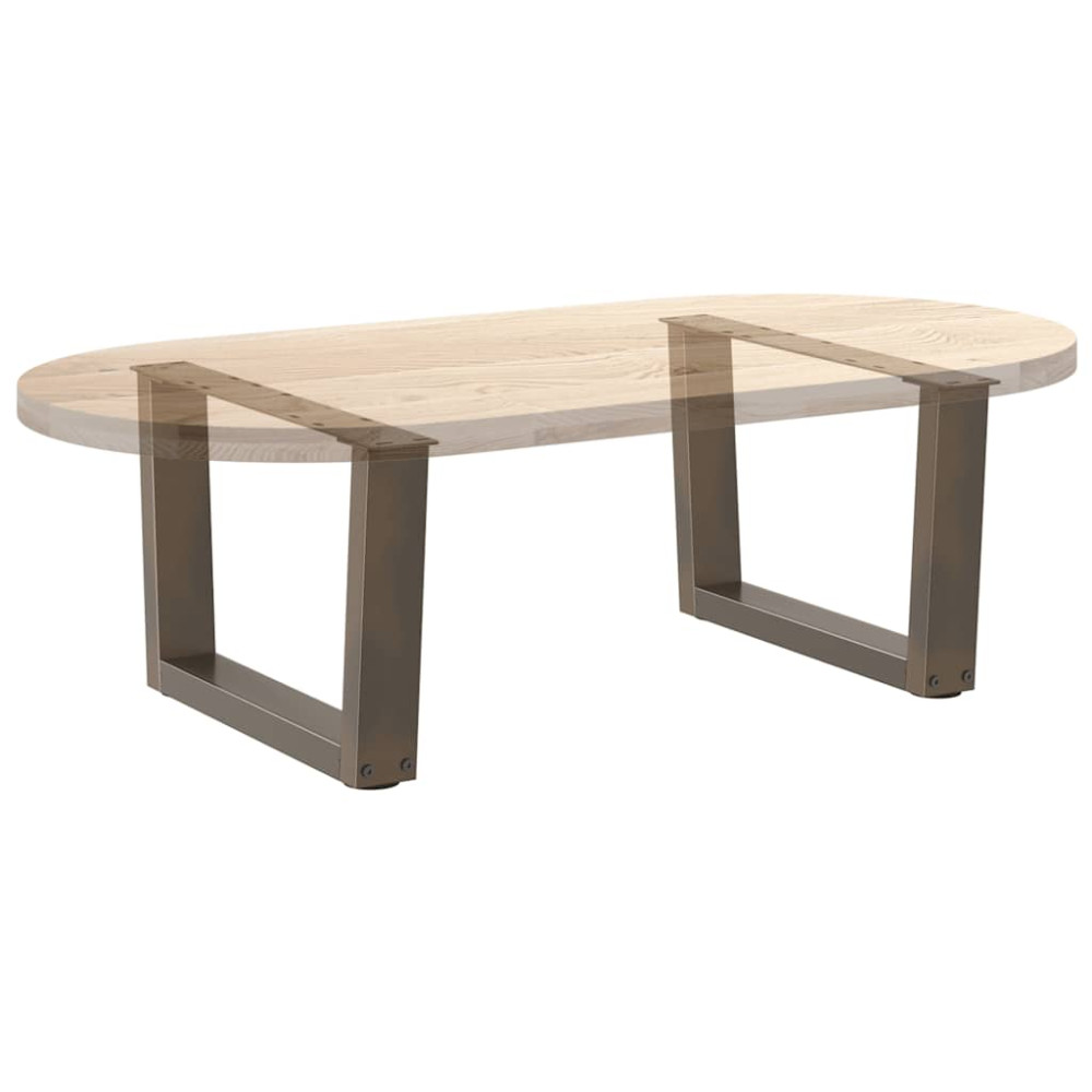 Produktbild för Soffbordsben V-formade 2 st naturstål 50x(30-31,3) cm stål