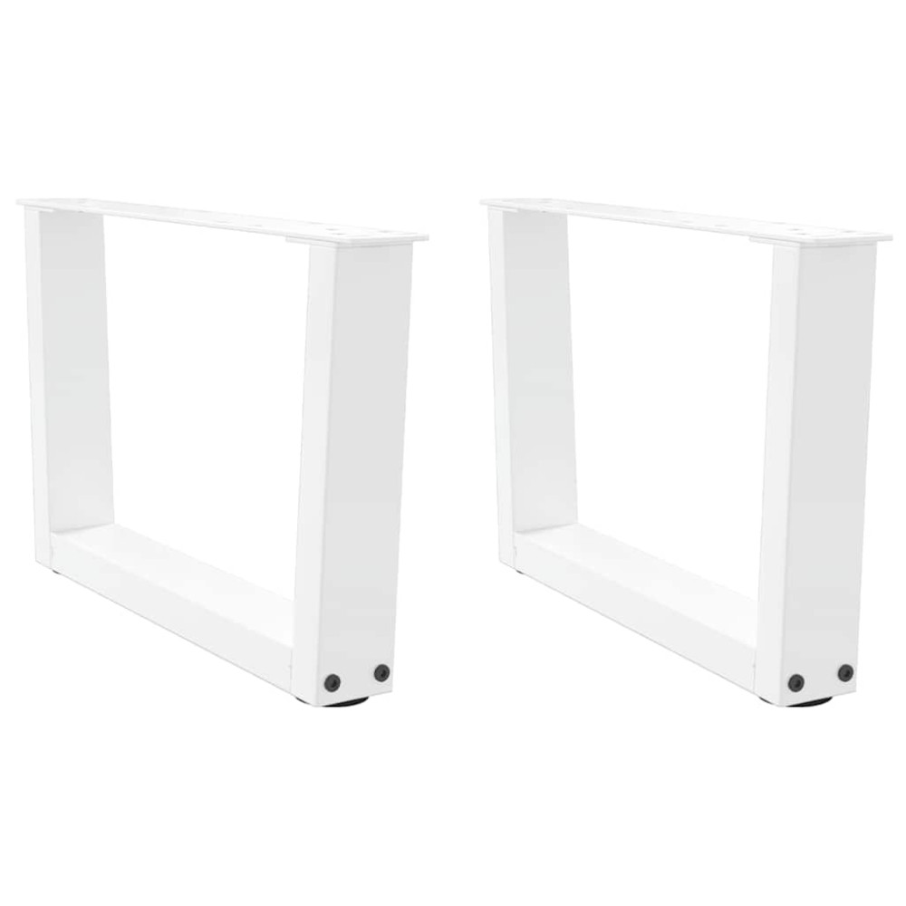 Produktbild för Soffbordsben V-formade 2 st vita 60x(30-31,3) cm stål