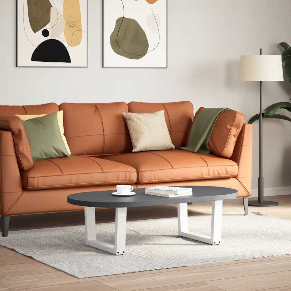 Produktbild för Soffbordsben V-formade 2 st vita 60x(30-31,3) cm stål