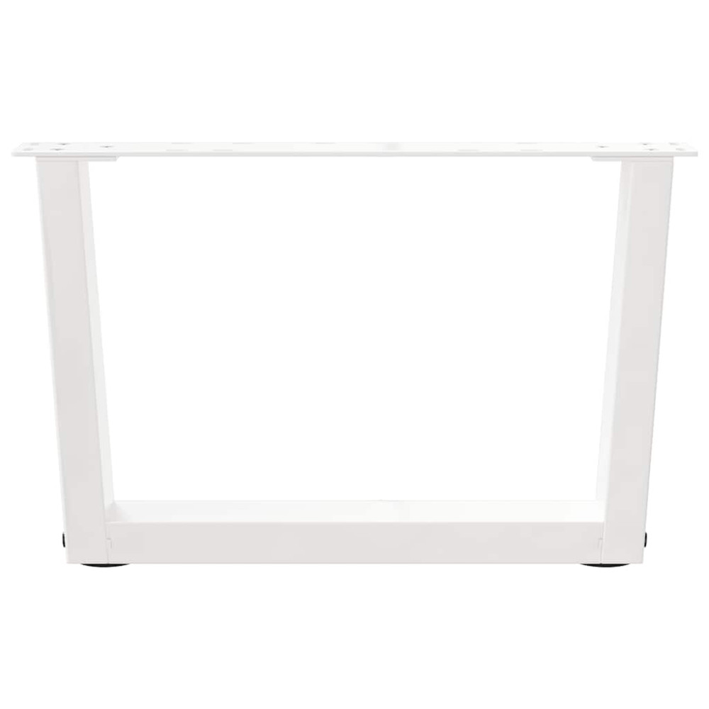 Produktbild för Soffbordsben V-formade 2 st vita 60x(30-31,3) cm stål