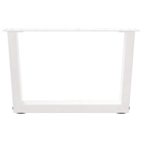 Produktbild för Soffbordsben V-formade 2 st vita 60x(30-31,3) cm stål