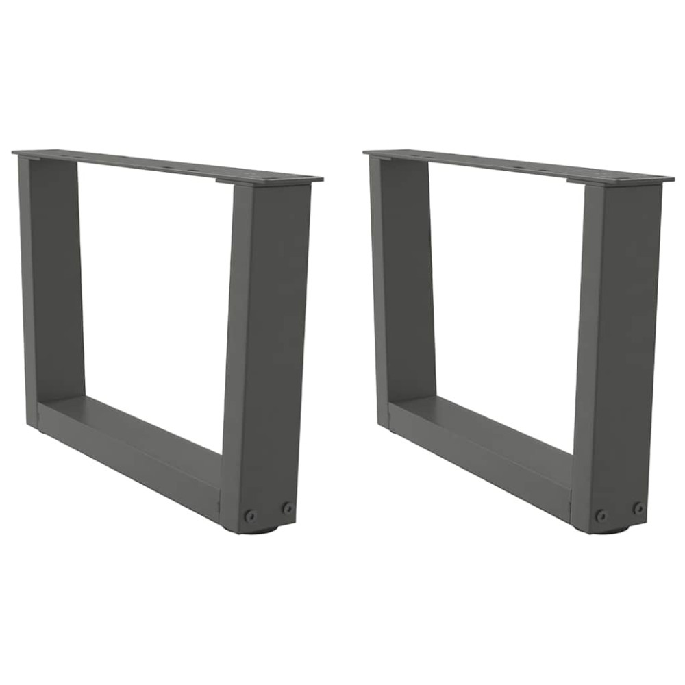 Produktbild för Soffbordsben V-formade 2 st antracit 60x(30-31,3) cm stål