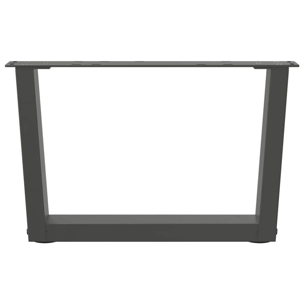 Produktbild för Soffbordsben V-formade 2 st antracit 60x(30-31,3) cm stål