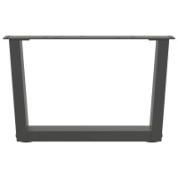 Produktbild för Soffbordsben V-formade 2 st antracit 60x(30-31,3) cm stål
