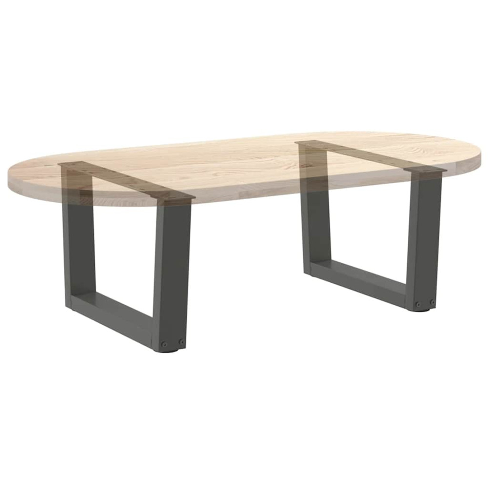 Produktbild för Soffbordsben V-formade 2 st antracit 60x(30-31,3) cm stål