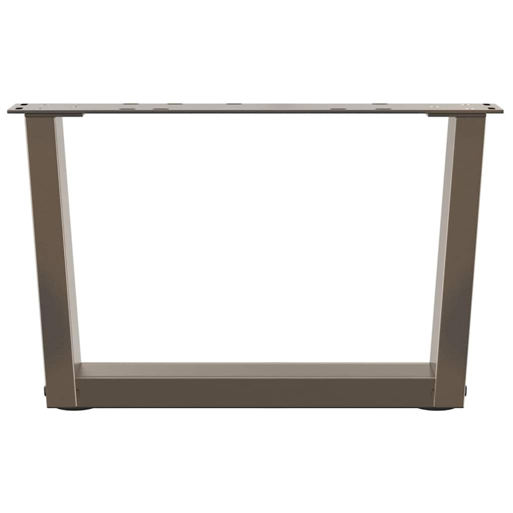 Produktbild för Soffbordsben V-formade 2 st naturstål 60x(30-31,3) cm stål