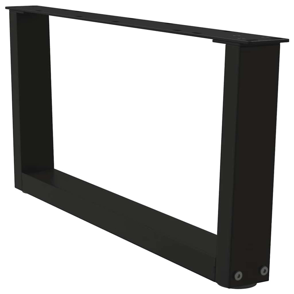 Produktbild för Soffbordsben V-formade 2 st svarta 70x(30-31,3) cm stål