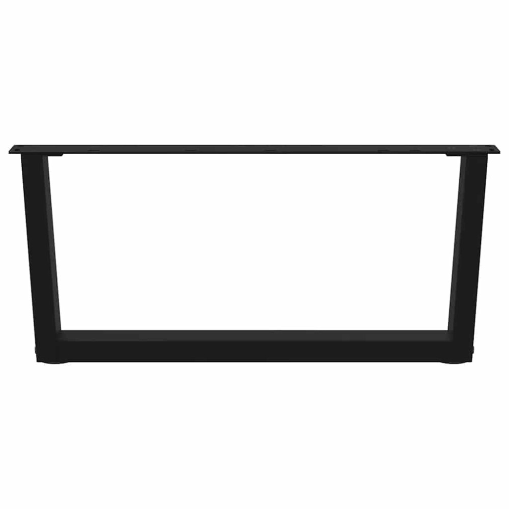 Produktbild för Soffbordsben V-formade 2 st svarta 70x(30-31,3) cm stål