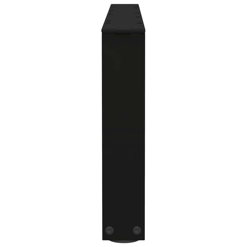 Produktbild för Soffbordsben V-formade 2 st svarta 70x(30-31,3) cm stål