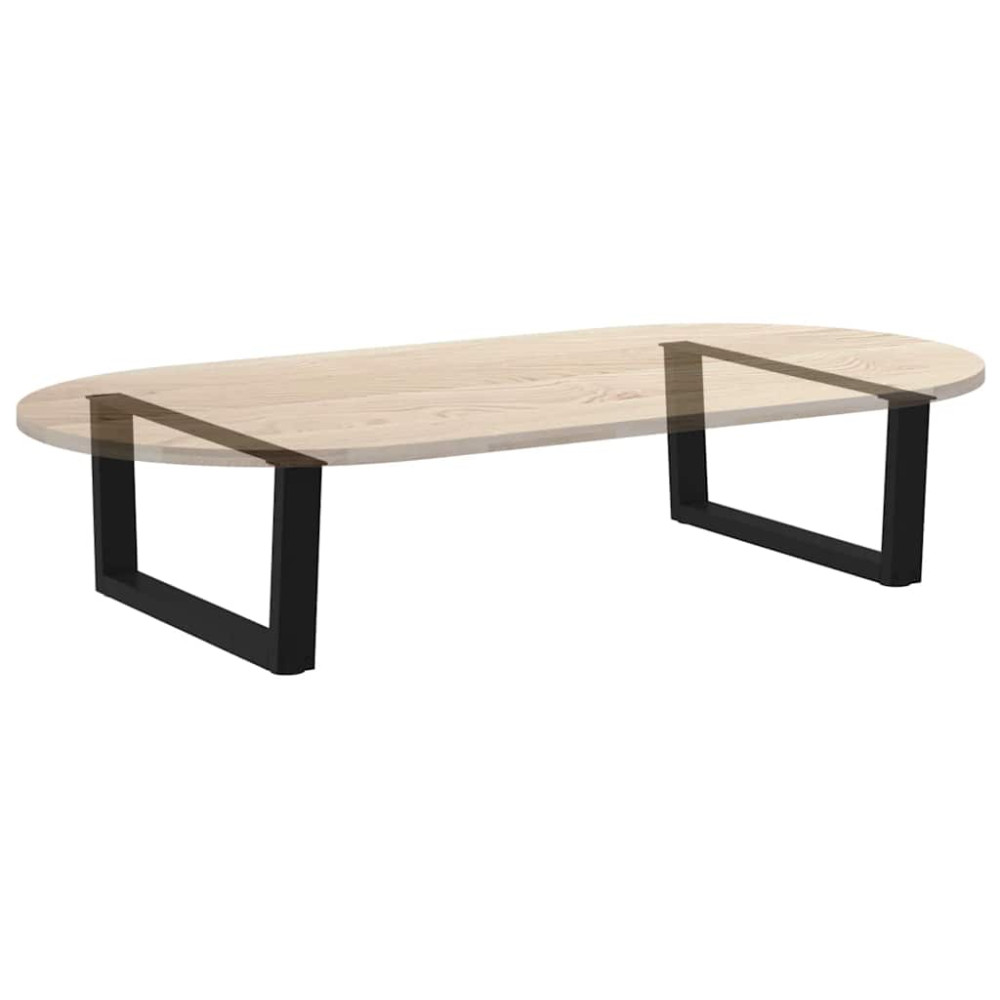 Produktbild för Soffbordsben V-formade 2 st svarta 70x(30-31,3) cm stål