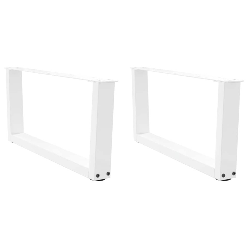 Produktbild för Soffbordsben V-formade 2 st vita 70x(30-31,3) cm stål
