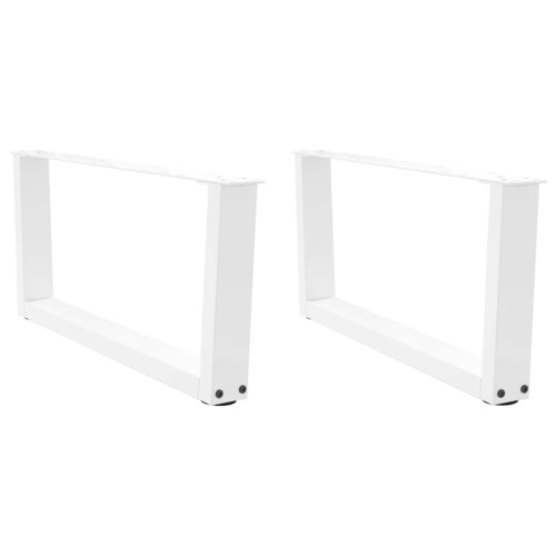 vidaXL Soffbordsben V-formade 2 st vita 70x(30-31,3) cm stål