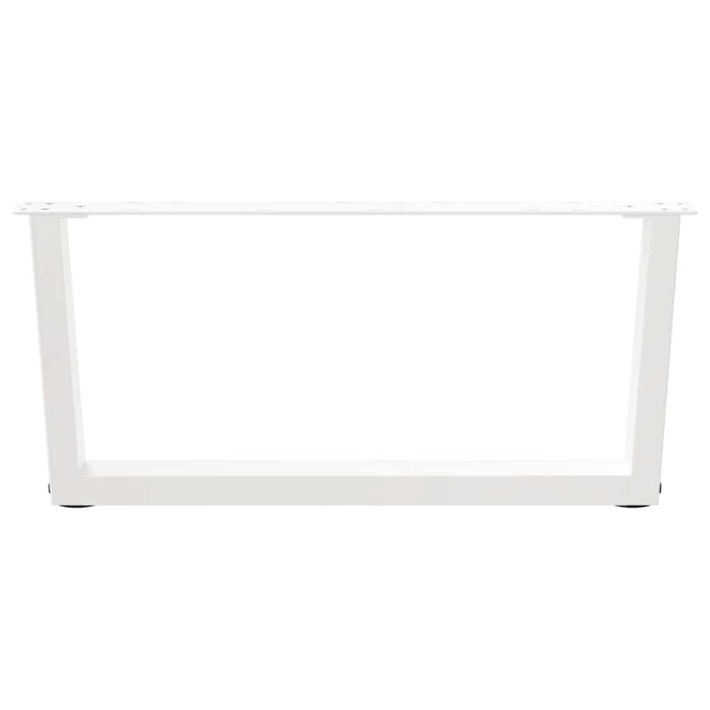 Produktbild för Soffbordsben V-formade 2 st vita 70x(30-31,3) cm stål