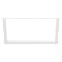 Produktbild för Soffbordsben V-formade 2 st vita 70x(30-31,3) cm stål
