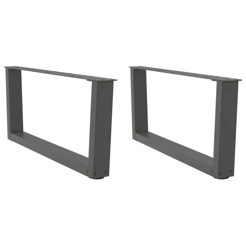 Produktbild för Soffbordsben V-formade 2 st antracit 70x(30-31,3) cm stål